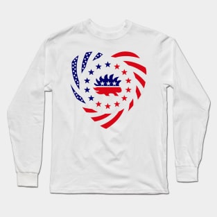 Libertarian Murican Patriot Flag Series (Heart) Long Sleeve T-Shirt